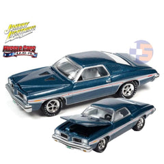 Johnny Lightning - 1:64 - 1973 Pontiac Lemans GT - Porcelain Blue - Muscle Cars USA