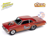 Johnny Lightning - 1:64 - 1963 Pontiac Tempest (Funny Farmer) - Orange & Gold - Classic Gold Collection