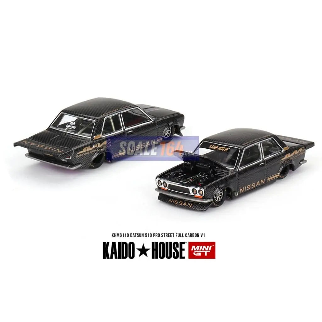 Kaido House - 1:64 - Datsun 510 Pro Street Full Carbon V1 - Black Carbon