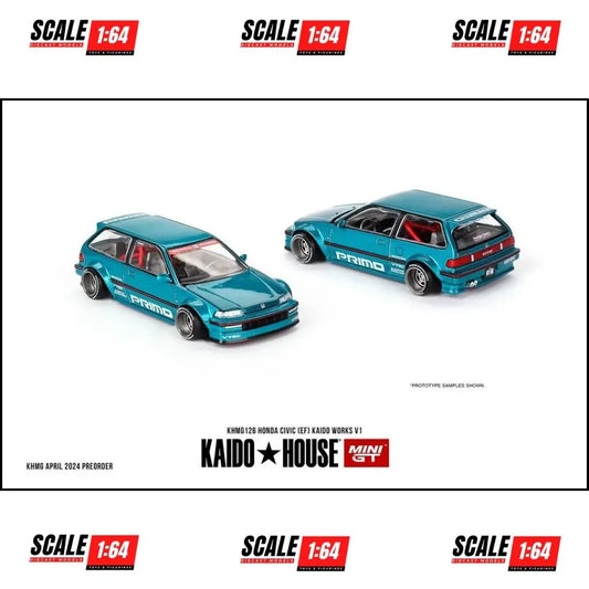 (PRE-ORDER) Kaido House - 1:64 - Honda Civic (EF) Kaido Works V1