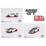 Mini GT - 1:64 - Porsche 911 (992) GT3 RS Weissach Package - White w/ Pyro Red - MiJo Exclusives