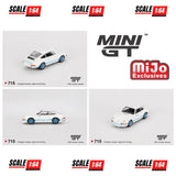 Mini GT - 1:64 - Porsche 911 Carrera RS 2.7 Grand Prix - White with Blue Livery - MiJo Exclusives