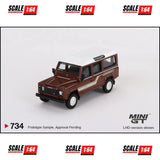 (PRE-ORDER) Mini GT - 1:64 - 1985 Land Rover Defender 110 County Station Wagon (Russet Brown) - MiJo Exclusives