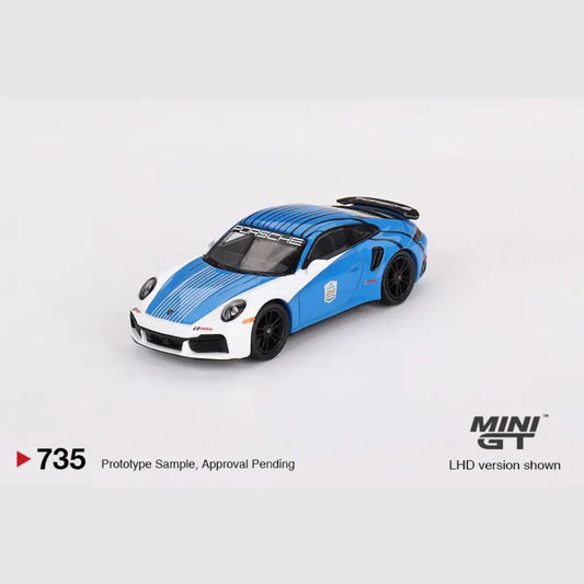 Mini GT - 1:64 - Porsche 911 Turbo S Safety Car 2023 IMSA Daytona 24 Hours (Blue) - MiJo Exclusives