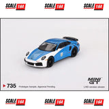 (PRE-ORDER) Mini GT - 1:64 - Porsche 911 Turbo S Safety Car 2023 IMSA Daytona 24 Hours (Blue) - MiJo Exclusives