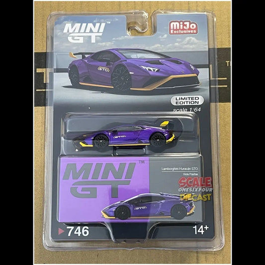 Mini GT - 1:64 - Lamborghini Huracán STO - Viola Pasifae - MiJo Exclusives