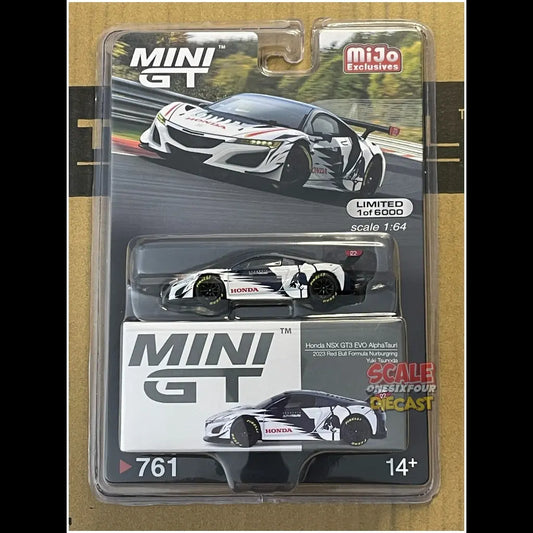 Mini GT - 1:64 - Honda NSX GT3 EVO AlphaTauri Yuki Tsunoda 2023 Red Bull Formula Nurburgring - MiJo Exclusives