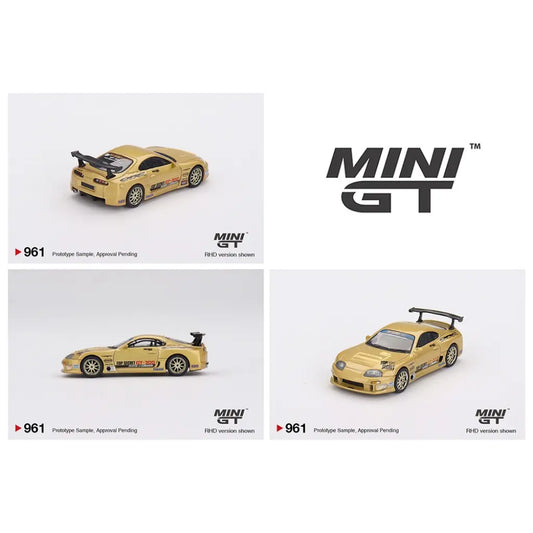 (PRE-ORDER) Mini GT - 1:64 - Toyota Supra (A80) Top Secret GT-300 - Top Secret Gold