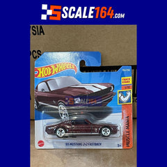 Hot Wheels - '65 Mustang 2+2 Fastback (Dark Brown Metallic) - Mainline Short Card (Muscle Mania) 192/250