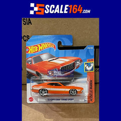 Hot Wheels - '72 Ford Gran Torino Sport (Orange) - Mainline Short Card (Muscle Mania) 250/250