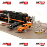 Jada - 1:87 - Fast & Furious Final Race Train Scene Diorama with Vehicles - Nano Hollywood Rides