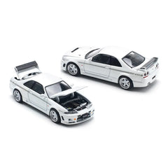 (PRE-ORDER) Pop Race - 1:64 - NISSAN GT-R R33 NISMO 400R WHITE