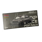 Pop Race - 1:64 - Skyline GT-R V8 Drift (HAKOSUKA) Dark Chrome