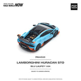 (PRE-ORDER) Pop Race - 1:64 - Lamborghini Huracan STO - Blu Laufey/Arancio Xanto