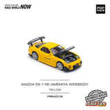 Pop Race - 1:64 - MAZDA RX-7 (FD3S) RE-AMEMIYA WIDEBODY YELLOW (PRE-ORDER)