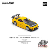 Pop Race - 1:64 - MAZDA RX-7 (FD3S) RE-AMEMIYA WIDEBODY YELLOW (PRE-ORDER)