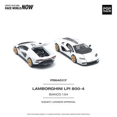 Pop Race - 1:64 - Lamborghini Countach LPI 800-4 - Bianco Siderale