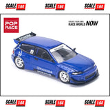 (PRE-ORDER) Pop Race - 1:64 - Pandem Civic EG6 v1.5 Metallic Blue