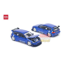 Pop Race - 1:64 - Pandem Civic EG6 v1.5 Metallic Blue