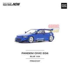 Pop Race - 1:64 - Pandem Civic EG6 v1.5 Metallic Blue