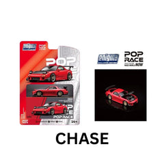 [CHASE] Pop Race x Enigma - 1:64 - Mazda RX-7 (FD35) Widebody (Metallic Red)