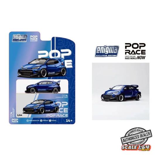 [PRE-ORDER] Pop Race x Enigma - 1:64 - PANDEM GR-Yaris (Metallic Blue)