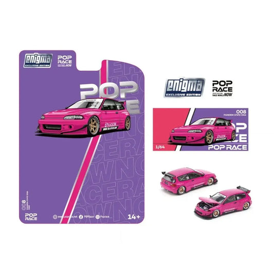 [PRE-ORDER] Pop Race x Enigma - 1:64 - PANDEM Civic EG6 (Pink)