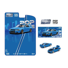 (PRE-ORDER) Pop Race x Enigma - 1:64 - Nissan Skyline R32 (Bayside Blue)