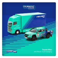 Tarmac Works - 1:64 - Toyota Hilux AXCR 2017 Falken with Truck Packaging - Hobby64