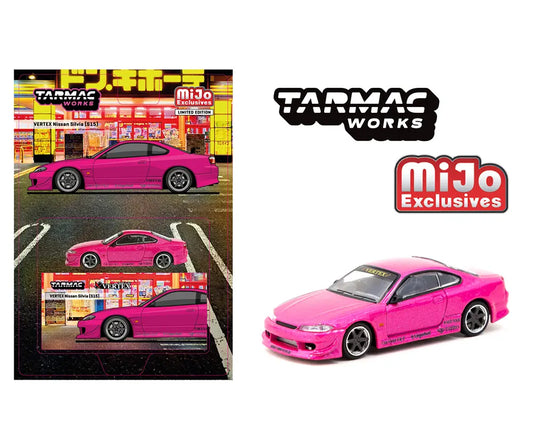 Tarmac Works - 1:64 - VERTEX Nissan Silvia (S15) - Pink Metallic - MiJo Exclusives