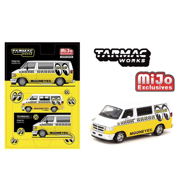 Tarmac Works - 1:64 - Dodge Van Mooneyes - Yellow - MiJo Exclusives (G –  Scale164