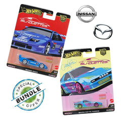 (BUNDLE PRE-ORDER) Hot Wheels - 1:64 - Nissan 300ZX & Mazda RX7 FC Pandem - Car Culture 2025 G Case - Silhouettes